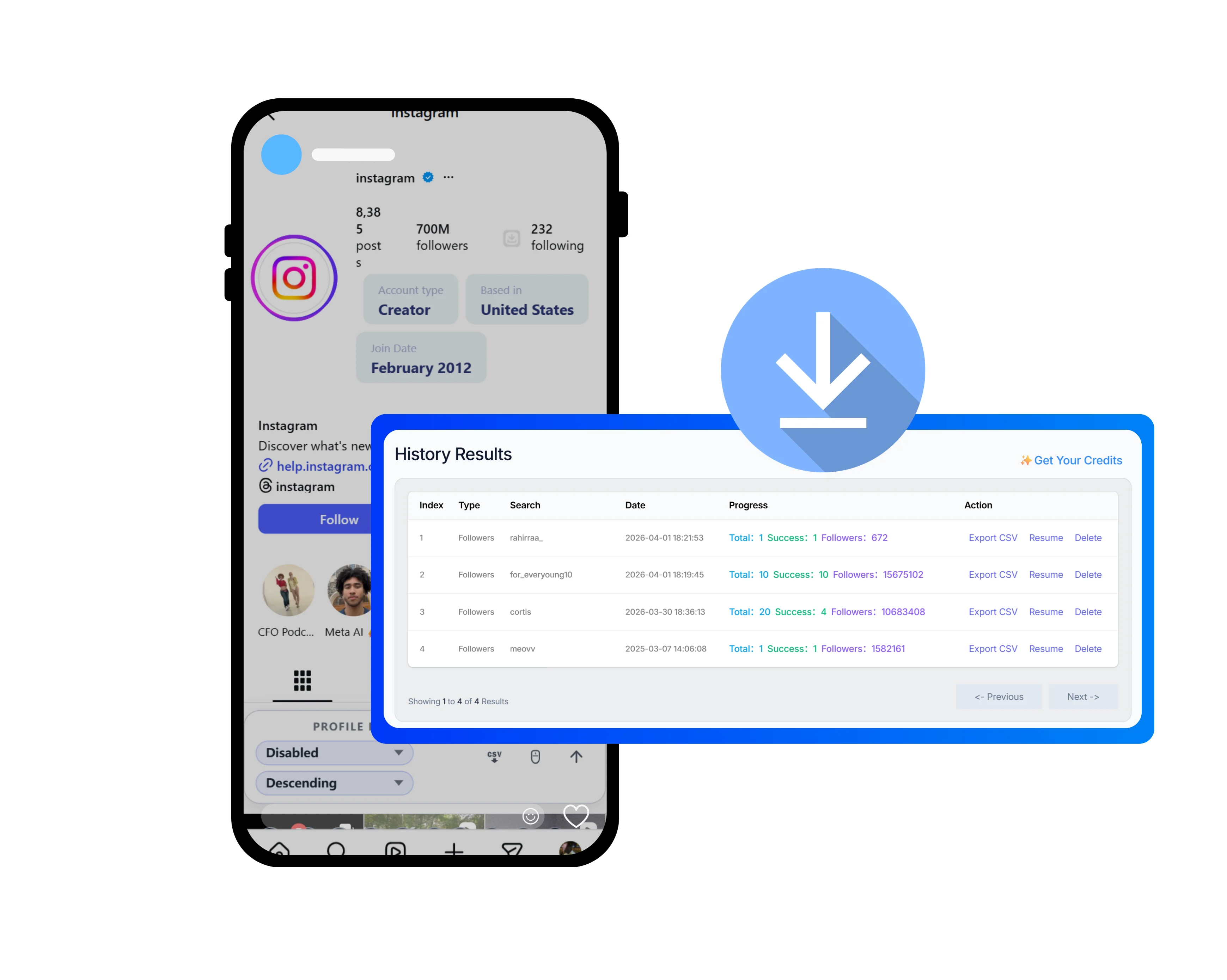 IG Follower Export Tool