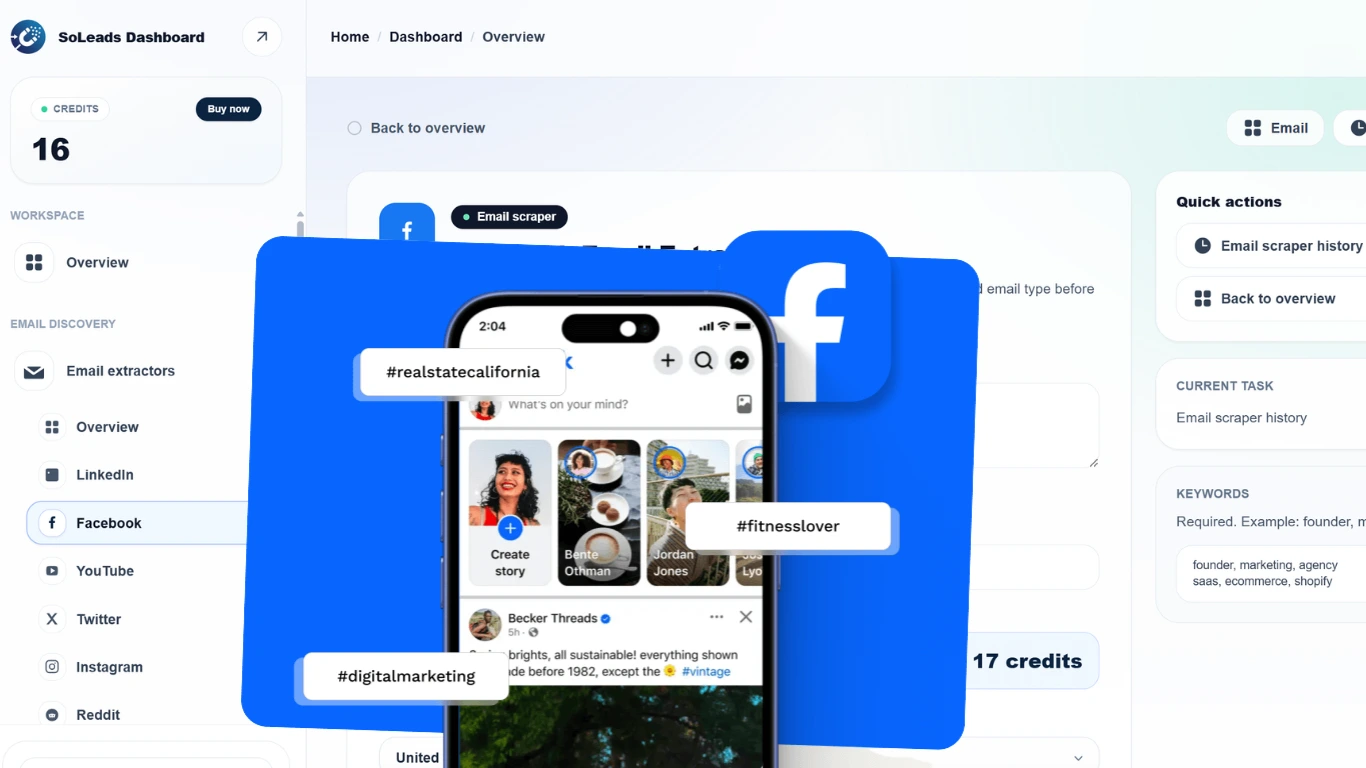 Facebook Email Finder & Extractor