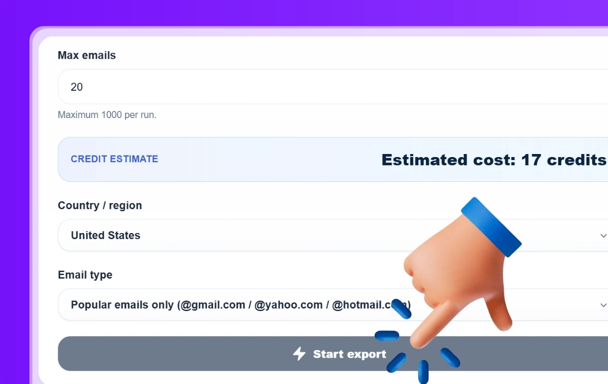 Step 2: Click to Extract Emails