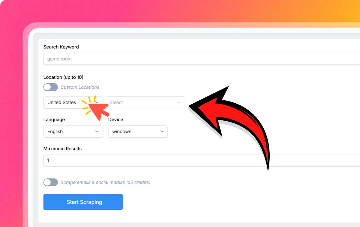 step2 Select Target Location