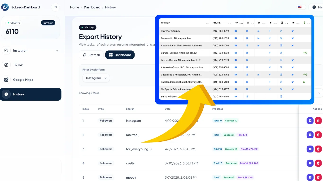 Social Media Leads Scraper