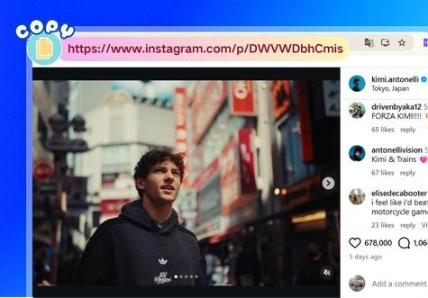 step1 Paste the Post URL