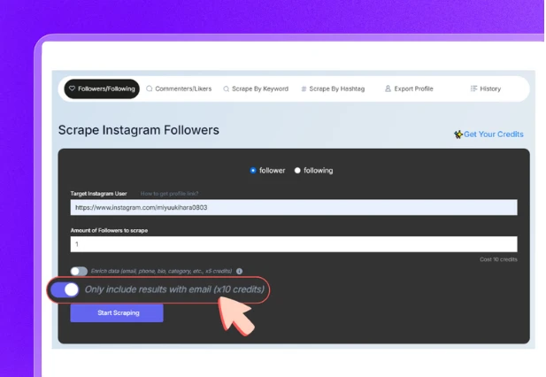 Paso 2 Iniciar extracción