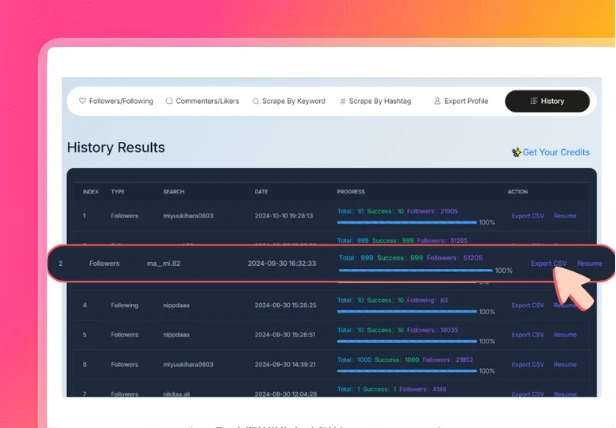 Paso 3 Exportar lista
