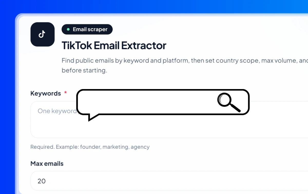 step1 Enter Keywords