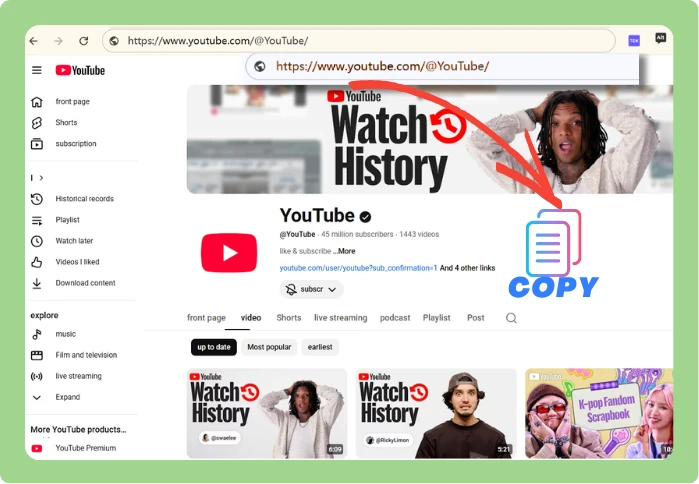 Enter a YouTube Video URL